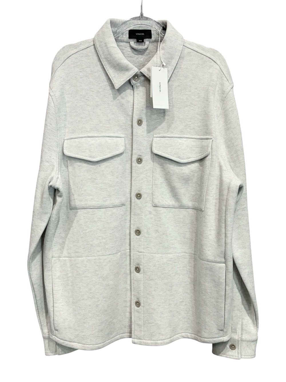 VINCE DOUBLE KNIT COTTON BLEND SHIRT JACKET NWT - Picture 4 of 8